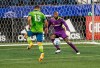 Seattle Sounders' Jordan Morris prepares to score against LAFC goalie Kenneth Vermeer during an MLS soccer match, Sunday, Aug. 30, 2020, in Seattle. (Dean Rutz/The Seattle Times via AP)