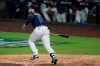 Tampa Bay Rays' Austin Meadows watches his ball after he hit a solo home run against the New York Yankees during the sixth inning in Game 2 of a baseball American League Division Series Tuesday, Oct. 6, 2020, in San Diego. (AP Photo/Jae C. Hong)
