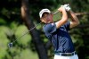 Coilin Morikawa hits a drive on the second hole during the second round of the Workday Charity Open golf tournament, Friday, July 10, 2020, in Dublin, Ohio. (AP Photo/Darron Cummings)