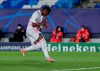 FILE - In this file photo dated Tuesday, April 6, 2021, Real Madrid's Vinicius Junior celebrates after scoring his second goal during the Champions League quarterfinal first leg, soccer match against Liverpool at the Alfredo di Stefano stadium in Madrid, Spain. on upcoming Saturday April 10, 2021, Real Madrid's Vinicius Junior will help carry the attack in a “clásico” match that may be key to the Spanish league title. (AP Photo/Manu Fernandez, FILE)