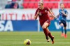 FILE - in this file photo dated Sunday, March 8, 2020, England midfielder Georgia Stanway in action against Japan, during a SheBelieves Cup soccer match in Harrison, USA. Stanway says “we’re pushing to try to make it the best league in the world