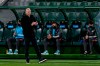 FILE - In this file photo dated Wednesday, Dec. 30, 2020, Real Madrid's head coach Zinedine Zidane during the Spanish La Liga soccer match against Elche CF at the Manuel Martinez Valero stadium in Elche, Spain. Zinedine Zidane liked what he saw when Kylian Mbappe ripped apart his team’s rival Barcelona in Spain this week, and Friday Feb. 19, 2021, Mbappe is linked to possible interest from Zidane's Real Madrid. (AP Photo/Jose Breton)