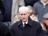 FILE - In this file photo dated Saturday March 11 2006, Former Chelsea player Peter Bonetti, while carrying a wreath and pay their respects to former Chelsea player Peter Osgood before an English Premier League soccer match at the Stamford Bridge Stadium, London. Bonetti, the former Chelsea and England goalkeeper nicknamed “The Cat” for his outstanding reflexes and agility, has died, aged 78, according to an announcement Sunday April 12, 2020. (AP Photo/Tom Hevezi, FILE)
