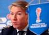 FILE - In this file photo dated Saturday, July 1, 2017, Alexey Sorokin, Local Organising Committee CEO of Russia 2018 World Cup, speaks during a news conference at the St. Petersburg Stadium, Russia. On Thursday Jan. 14, 2021, Russia is giving up its place on FIFA’s ruling council while proposing its soccer federation president Sorokin as a candidate to join UEFA’s executive committee. (AP Photo/Dmitri Lovetsky, FILE)