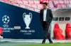 FILE - In this file photo dated Saturday Aug. 22, 2020, PSG president Nasser Al-Khelaifi during a training session at the Luz stadium in Lisbon. In a verdict handed down Friday Oct. 30, 2020, Swiss federal judges acquitted the Qatari president of Paris Saint-Germain Nasser Al-Khelaifi. (Miguel A. Lopes/Pool via AP, FILE)