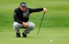 South Africa's Justin Walters on the eighth hole during day two of the UK Championship golf tournament at The Belfry in Sutton Coldfield, England, Friday August 28, 2020. (David Davies/PA via AP)