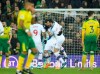 Crystal Palace's Connor Wickham, centre left, celebrates scoring his side's first goal of the game against Norwich City during their English Premier League soccer match at Carrow Road in Norwich, England, Wednesday Jan. 1, 2020. (Joe Giddens/PA via AP)