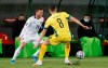 Italy's Federico Bernardeschi, left, challenges for the ball with Lithuania's Egidijus Vaitkunas during the World Cup 2022 Group C qualifying soccer match between Lithuania and Italy at LFF stadium in Vilnius, Wednesday, March 31, 2021. (AP Photo/Mindaugas Kulbis)