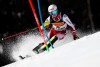 Austria's Adrian Pertl competes during a men's slalom, at the alpine ski World Championships in Cortina d'Ampezzo, Italy, Sunday, Feb. 21, 2021. (AP Photo/Gabriele Facciotti)