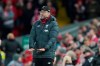 Liverpool's manager Jurgen Klopp gives instructions during the English FA Cup third round soccer match between Liverpool and Everton at Anfield stadium in Liverpool, England, Sunday, Jan. 5, 2020. (AP Photo/Jon Super)