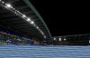 A view of the English League Cup soccer match between Brighton and Portsmouth at Amex arena in Brighton, England, Thursday, Sept. 17, 2020. (Glynn Kirk, Pool via AP)