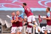 West Ham's Jarrod Bowen, second from left, celebrates with his teammates after scoring his side's second goal during the English Premier League soccer match between West Ham United and Arsenal at the London Stadium in London, England, Sunday, March 21, 2021. (Justin Tallis, Pool via AP)