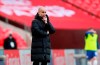 Manchester City's head coach Pep Guardiola stands during the English FA Cup semifinal soccer match between Chelsea and Manchester City at Wembley Stadium in London, England, Saturday, April 17, 2021. (AP Photo/Ian Walton, Pool)