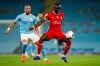 Liverpool's Sadio Mane controls the ball during the English Premier League soccer match between Manchester City and Liverpool at the Etihad stadium in Manchester, England, Sunday, Nov. 8, 2020. (Clive Brunskill/Pool via AP)