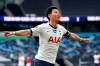Tottenham's Son Heung-min celebrates after scoring his side's first goal during the English Premier League soccer match between Tottenham Hotspur and Arsenal at the Tottenham Hotspur Stadium in London, England, Sunday, July 12, 2020. (Michael Regan/Pool via AP)