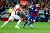 Barcelona's Lionel Messi runs with the ball during a Spanish La Liga soccer match between Barcelona and Mallorca at Camp Nou stadium in Barcelona, Spain, Saturday, Dec. 7, 2019. (AP Photo/Joan Monfort)