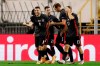 Croatia's Mateo Kovacic, left, celebrates after scoring his side's second goal during the UEFA Nations League soccer match between Croatia and Portugal at the Poljud stadium in Split, Croatia, Tuesday, Nov. 17, 2020. (AP Photo/Darko Bandic)