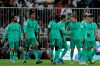 Real Madrid's Toni Kroos, 3rd right, celebrates after scoring the opening goal during the Spanish Super Cup semifinal soccer match between Real Madrid and Valencia at King Abdullah stadium in Jiddah, Saudi Arabia, Wednesday, Jan. 8, 2020. (AP Photo/Hassan Ammar)