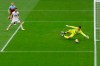 Burnley's goalkeeper Nick Pope makes a save during the English Premier League soccer match between West Ham United and Burnley at London Stadium in London, England, Wednesday, July 8, 2020. (Richard Heathcote/Pool via AP)