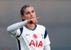 Tottenham Hotspur's Alex Morgan gestures to her teammates during the English Women's Super League soccer match between Tottenham Hotspur and Reading at the Hive stadium in London Saturday, Nov. 7, 2020. Morgan came on as a 69th minute substitute, the game ended in a 1-1 draw. (AP Photo/Alastair Grant)