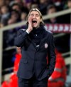 FILE - In this Jan. 5, 2014 file photo, Livorno coach Davide Nicola calls out to his players during a Serie A soccer match at the Artemio Franchi stadium in Florence, Italy. Torino hired former player Davide Nicola as coach on Tuesday to replace the fired coach Marco Giampaolo. Giampaolo was let go on Monday after a poor start to the season left Torino 18th in the league standings, a point from safety. (AP Photo/Fabrizio Giovannozzi)