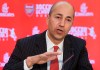 FILE - In this Thursday, May 21, 2009 file photo, Ivan Gazidis speaks during a press conference in Dubai, United Arab Emirates. AC Milan chief executive Ivan Gazidis has been diagnosed with throat cancer, the club announced Tuesday, July 20, 2021.The Serie A club said that doctors expect the 56-year-old Gazidis to make a full recovery and that he will remain operational during his treatment. (AP Photo/Nousha Salimi, FILE)