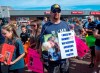 Nick Beaton, whose wife Kristen Beaton was killed in the April mass shooting, attends a march organized by families of victims demanding an inquiry into the crimes in Nova Scotia that killed 22 people, in Bible Hill, N.S. on Wednesday, July 22, 2020.THE CANADIAN PRESS/Andrew Vaughan