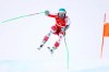 Austria's Vincent Kriechmayr speeds down the course during an alpine ski, men's World Cup Super-G, in Kitzbuehel, Austria, Monday, Jan. 25, 2021. (AP Photo/Marco Trovati)