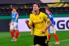 Dortmund's Giovanni Reyna celebrates after scoring his side's second goal during the German Soccer Cup semifinal match between Borussia Dortmund and Holstein Kiel in Dortmund, Germany, Saturday, May 1, 2021. (AP Photo/Martin Meissner, Pool)