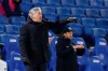 Everton's manager Carlo Ancelotti gestures during the English Premier League soccer match between Brighton and Everton at the Falmer Stadium in Brighton, England, Monday, April 12, 2021. (Paul Childs/Pool via AP)