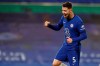 Chelsea's Jorginho celebrates after scoring his side's second goal from a penalty shot during the English Premier League soccer match between Chelsea and Everton at the Stamford Bridge stadium in London, Monday, March 8, 2021. (John Sibley/Pool via AP)
