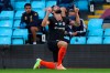 Chelsea's Olivier Giroud celebrates after scoring his side's second goal during the English Premier League soccer match between Aston Villa and Chelsea at the Villa Park stadium in Birmingham, England, Sunday, June 21, 2020. (Justin Tallis/Pool via AP)