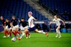 United States' Megan Rapinoe scores on a penalty kick during the first half of an international friendly women's soccer match between the United States and France in Le Havre, France, Tuesday, April 13, 2021. (AP Photo/David Vincent)