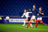 United States' Alex Morgan (13) scores a goal against France during an international friendly women's soccer match between the United States and France in Le Havre, France, Tuesday, April 13, 2021. (AP Photo/David Vincent)