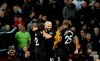 Manchester City's Sergio Aguero, center, celebrates with teammates after scoring his side's third goal during the English Premier League soccer match between Aston Villa and Manchester City at Villa Park in Birmingham, England, Sunday, Jan. 12, 2020. (AP Photo/Rui Vieira)