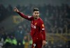 Liverpool's Roberto Firmino gestures during the English Premier League soccer match between Wolverhampton Wanderers and Liverpool at the Molineux Stadium in Wolverhampton, England, Thursday, Jan. 23, 2020. (AP Photo/Rui Vieira)
