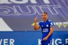 Leicester's Youri Tielemans celebrates after scoring his side's second goal during the English FA Cup quarter final soccer match between Leicester City and Manchester United at the King Power Stadium in Leicester, England, Sunday, March 21, 2021. (AP Photo/Ian Walton, Pool)
