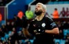Manchester City's Sergio Aguero celebrates after scoring his side's sixth goal during the English Premier League soccer match between Aston Villa and Manchester City at Villa Park in Birmingham, England, Sunday, Jan. 12, 2020. (AP Photo/Rui Vieira)