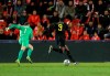 Inter Milan's Romelu Lukaku, right, scores his side's second goal during the Champions League group F soccer match between Slavia Praha and Inter Milan at the Sinobo stadium in Prague, Czech Republic, Wednesday, Nov. 27, 2019. (AP Photo/Petr David Josek)