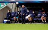England's coach Aidy Boothroyd reacts during the Euro U21 group D soccer match between Portugal and England, at Stozice stadium in Ljubljana, Slovenia, Sunday, March 28, 2021. (AP Photo/Darko Bandic)