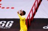 Fulham's Ademola Lookman celebrates after scoring his side's opening goal during the English Premier League soccer match between Sheffield United and Fulham at Bramall Lane stadium in Sheffield, England, Sunday, Oct. 18, 2020. (Oli Scarff/Pool via AP)