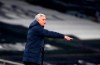 Tottenham's manager Jose Mourinho gives instructions to his players during the English Premier League soccer match between Tottenham Hotspur and Fulham at the Tottenham Hotspur Stadium in London, Wednesday, Jan. 13, 2021. (Matthew Childs/Pool via AP)