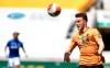 Wolverhampton Wanderers' Diogo Jota controls the ball during the English Premier League soccer match between Watford and Everton at the Molineux Stadium in Wolverhampton, England, Sunday, July 12, 2020. (Ben Stansall/Pool via AP)