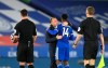 Leicester's manager Brendan Rodgers, second left, celebrates with Leicester's Kelechi Iheanacho at the end of the English Premier League soccer match between Leicester City and West Bromwich Albion at the King Power Stadium in Leicester, England, Thursday, April 22, 2021. (Michael Regan/Pool via AP)
