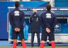 France head coach Didier Deschamps, center, looks on before the World Cup 2022 group D qualifying soccer match between France and Ukraine at the Start de de France stadium, in Saint Denis, north of Paris, Wednesday, March 24, 2021. (AP Photo/Thibault Camus)