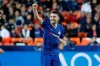 Chelsea's Mateo Kovacic celebrates after scoring the goal during the Champions League group H soccer match between Valencia and Chelsea at the Mestalla stadium in Valencia, Spain, Wednesday, Nov. 27, 2019. (AP Photo/Alberto Saiz)
