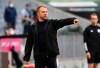 Bayern's head coach Hans-Dieter Flick gives instructions during the German Bundesliga soccer match between Bayern Munich and FC Union Berlin at Allianz Arena in Munich, Germany, Saturday, April 10, 2021.(Sven Hoppe/Pool via AP)