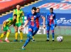 Crystal Palace's Luka Milivojevic scores on a penalty kick during the English Premier League soccer match between Crystal Palace and West Bromwich Albion at Selhurst Park stadium in London, England, Saturday, March 13, 2021.(Mike Hewitt/Pool via AP)
