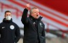 Sheffield United's manager Chris Wilder gives instructions during the English Premier League soccer match between Sheffield United and Tottenham Hotspur at the Bramall Lane stadium in Sheffield, England, Sunday, Jan.17, 2021. (Mike Egerton/Pool via AP)