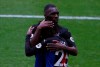 Crystal Palace's Eberechi Eze celebrates after scoring his side's second goal with Christian Benteke during the English Premier League soccer match between Sheffield United and Crystal Palace at Bramall Lane in Sheffield, England, Saturday, May 8, 2021. (AP Photo/Alex Livesey, Pool)